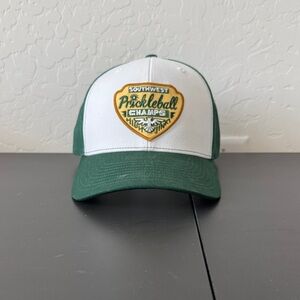 Green and White Pickleball Champs Cap